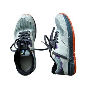 Lems Trailhead Gray and Orange Athletic Shoes